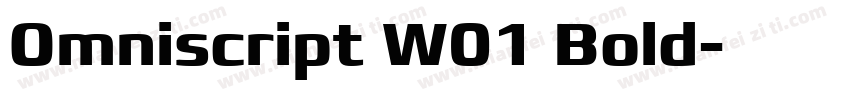 Omniscript W01 Bold字体转换